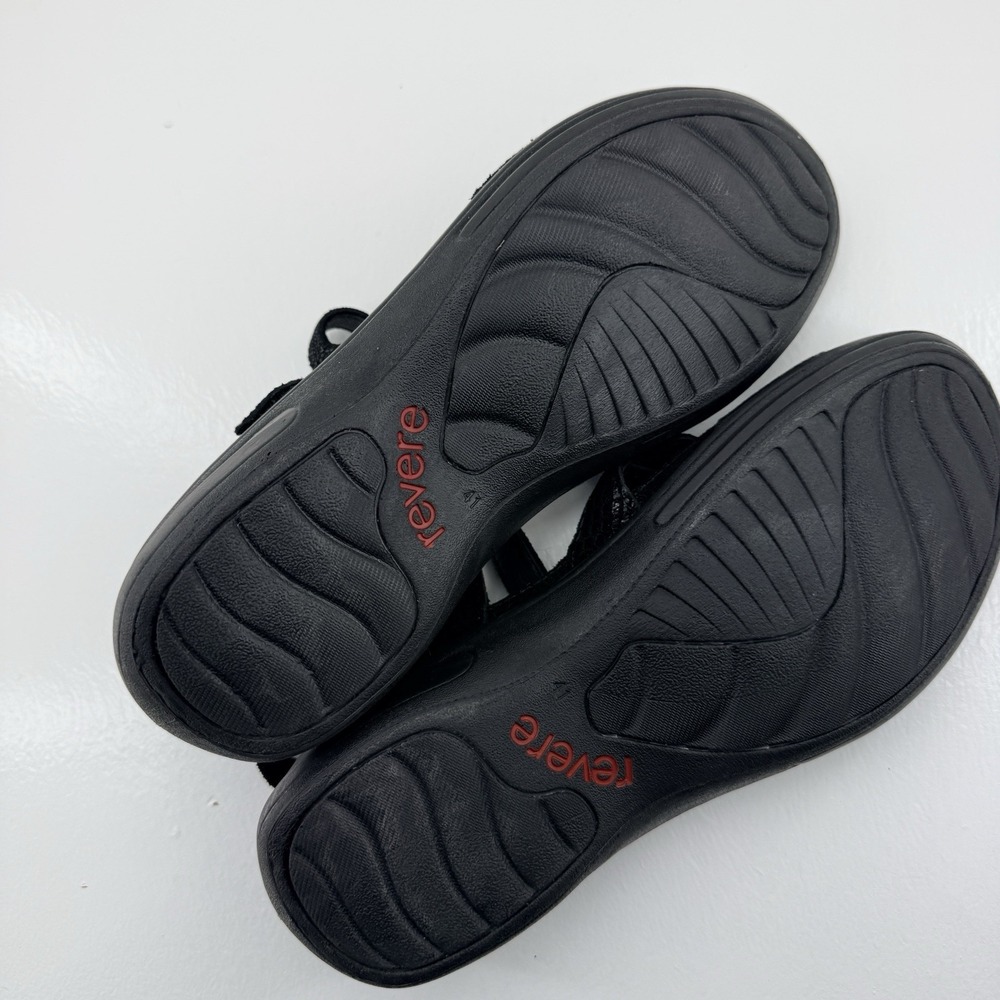 Revere Emerald Miami Women's US Size 10 Black Leather Arch Support Strap Sandals - Picture 10 of 10
